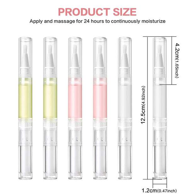 Radiant Nail Growth Oil, Nail Strengthener, Cuticle Oil for Nails, Moisturize Strengthen Nail Care Oil, Finger Edge Manicure Nourishing Pen, Anti-hangbnail removal, Nail Skin Edge Care (Lemon)