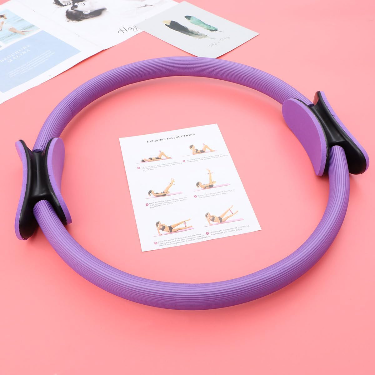 Happyyami 1pc Resistance Training Exercise Circle Exercise Fitness Circle Toning Ring Yoga Pilates Circle Thigh