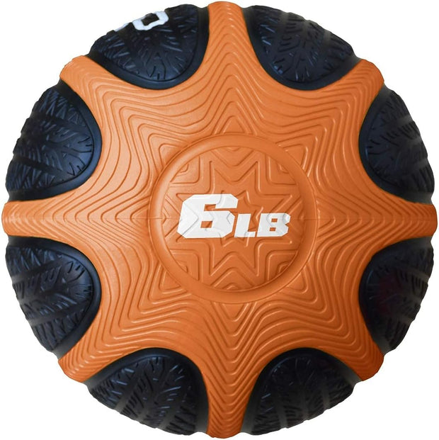 WF Athletic Supply Medicine & Exercise Ball - Durable Rubber & Consistent Weight Distribution; Comfort Textured Grip for Strength, Balance & Core Training, Multiple Choices Available