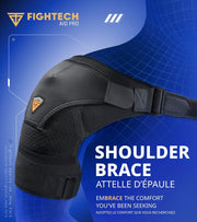 Shoulder Brace - Support & Injury Prevention Brace- Joint Pain Releaser- Shoulder Compression Wrap Strap - Adjustable Injury Accessories for Shoulders - Premium Quality Strap by FIGHTECH (Pink, L-XL)