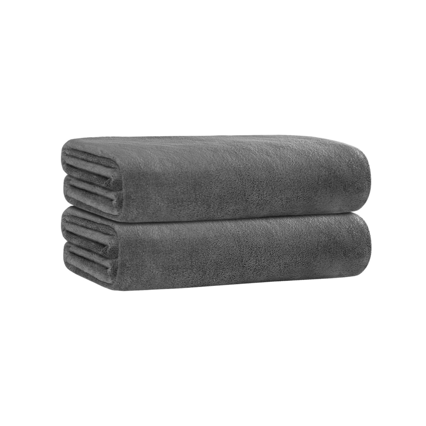 JML Microfiber Bath Towels, Oversized, Ultra Soft, Super Absorbent and Fast Drying, No Fading Large Bathroom Towel Set for Sport, Travel, Fitness, SPA and Yoga (Coral Fleece - Blue, 30 in x 60 in)