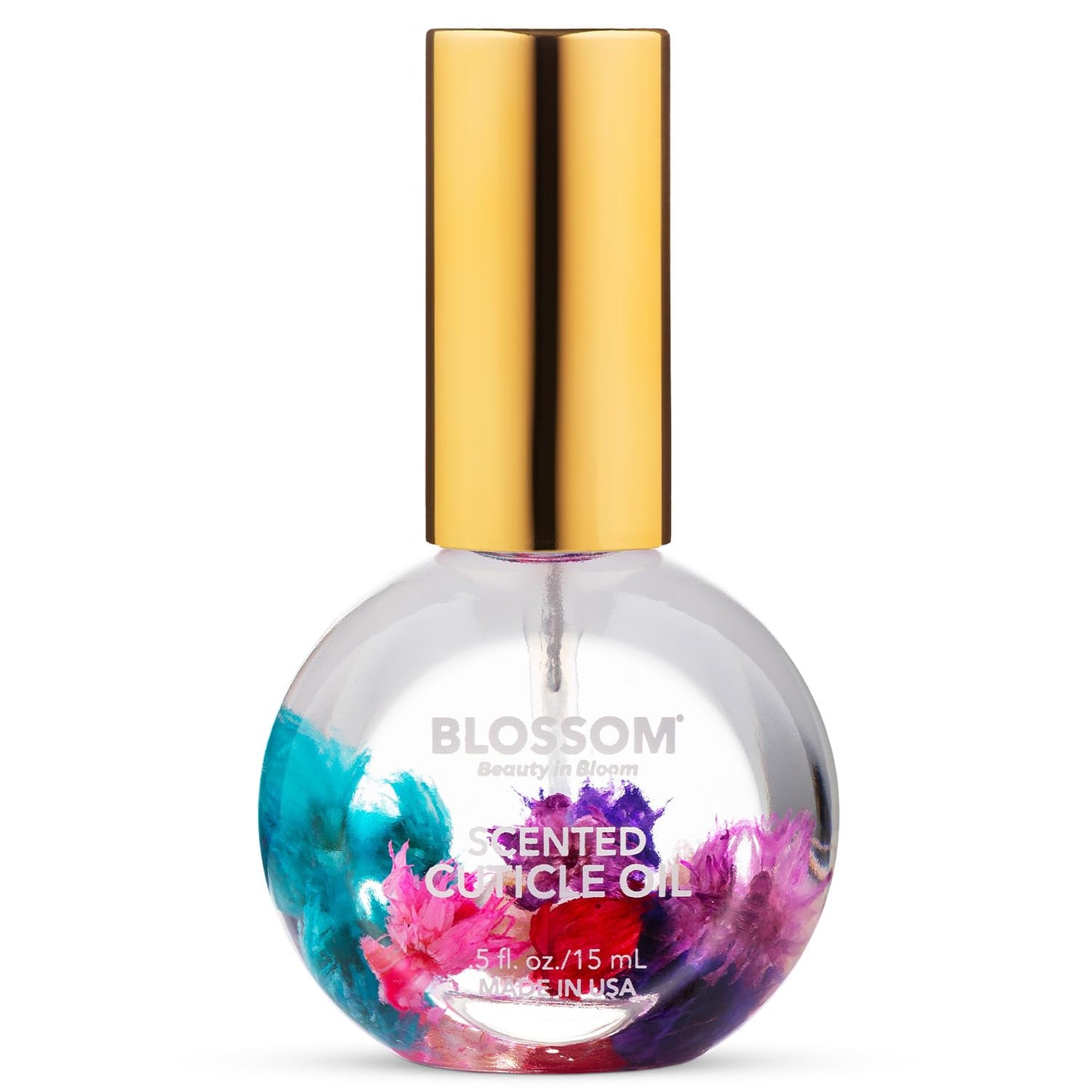 Blossom Cuticle Oil for Nails, Hydrating, Moisturizing, Scented Nail Oil Cuticle Care, Infused with Real Flowers, Made in USA, 0.5 fl. oz, Rose