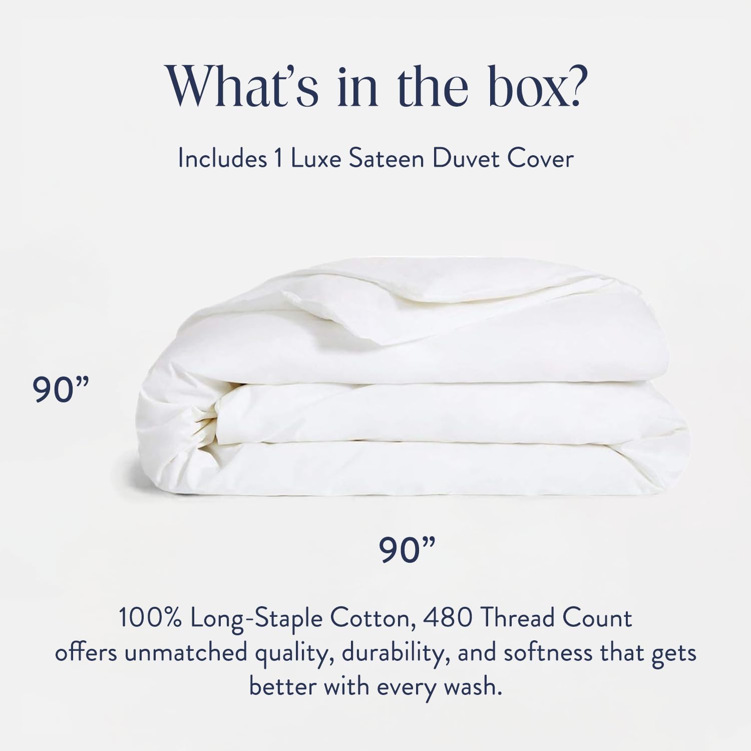 Brooklinen Luxury Sateen Duvet Cover - 100% Cotton, Full/Queen Size in White with Extra-Long Corner Ties and Button Closure | Best Luxury Sheets