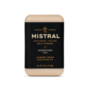 Mistral Cedarwood Marine Luxury Bar Soap for Men | Men’s Natural Soap Bar | Paraben, Phthalates Free | Moisturizing & Triple-Milled Natural Soap for Men - Made in France | Large, 8.8 oz
