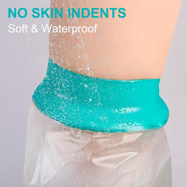 Waterproof Leg Cast Cover for Showering, Reusable Shower Sleeve for Lower Leg After Surgery, Watertight Non-Slip Adult Fracture Protector Bag, Water Proof Medical Covers for Calf/Ankle/Wound/Bandages