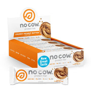 No Cow Vegan Protein Bars, Upgraded Birthday Cake | 20g Plant Based Protein, Gluten Free, Dairy Free, Soy Free, Keto Friendly, Low Sugar, High Fiber Snack Bars | Pack of 12