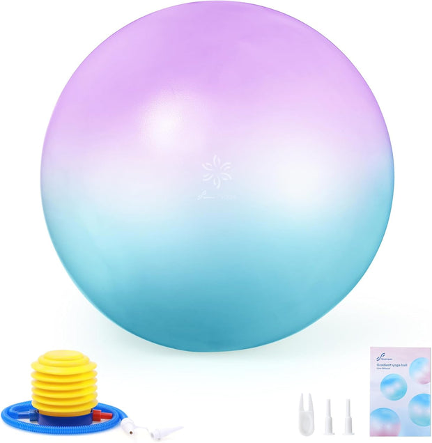 Sportneer Extra Thick Exercise Ball - 25.6''Yoga Ball with Quick Pump - Anti-Burst and Slip Resistant Fitness Ball Chair for Pregnancy and Physical Therapy