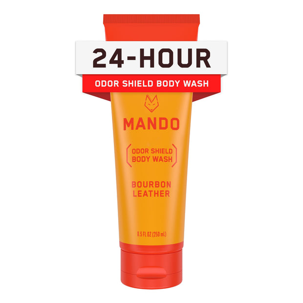 Mando Odor Shield Body Wash - 24 Hour Control - Removes Odor Better than Soap - SLS and Paraben Free, Skin Safe - 8.5 Ounce (Pro Sport)