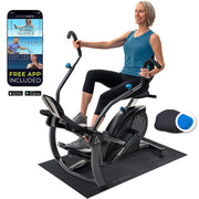 Teeter FreeStep Recumbent Cross Trainer Stepper, Zero-Impact Exercise Bike Alternative w/Patented Physical Therapy Stride, Up to 350lb, Free App w/Trainer Workouts