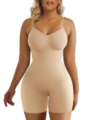 SHAPERX Shapewear for Women Tummy Control Bodysuit Mid Thigh Butt Lifter Body Shaper Shorts