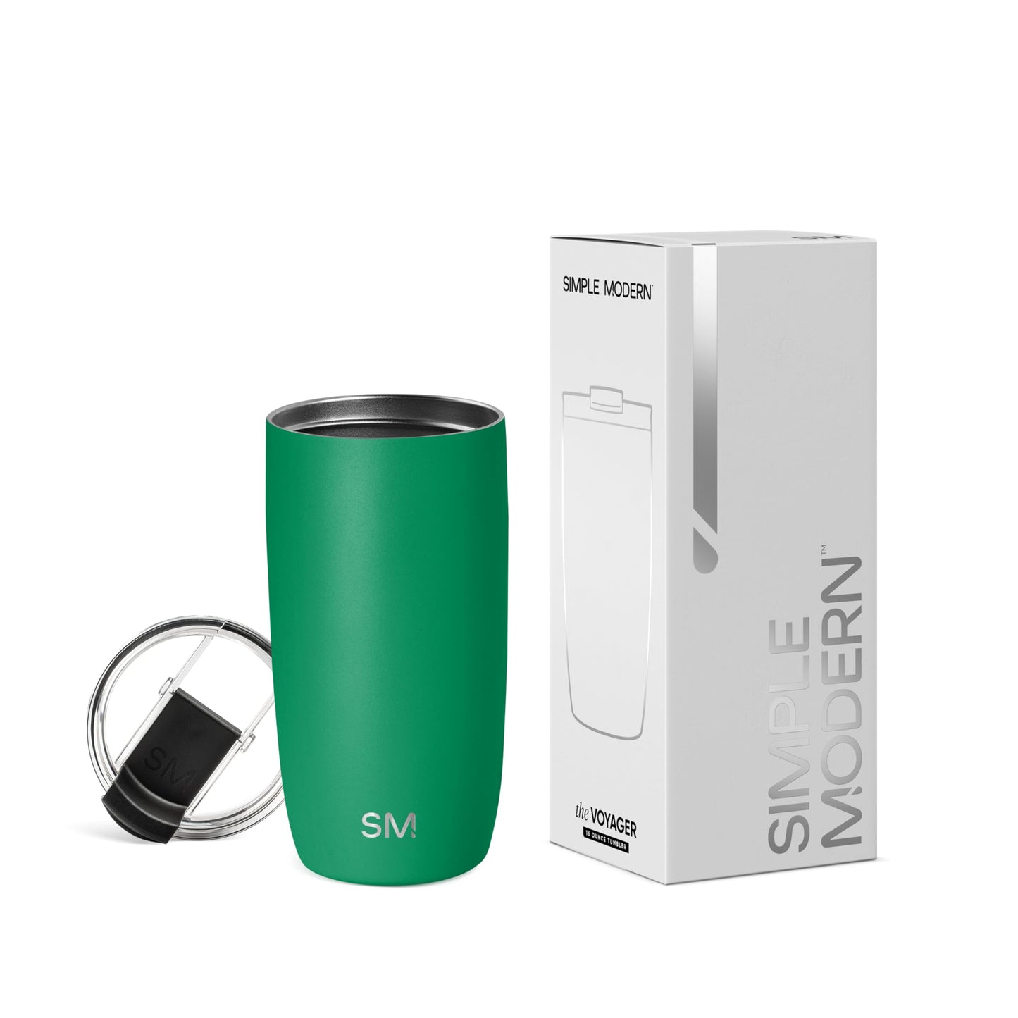 Simple Modern Travel Coffee Mug Tumbler with Flip Lid | Reusable Insulated Stainless Steel Cold Brew Iced Coffee Cup Thermos | Gifts for Women Men Him Her | Voyager Collection | 12oz | Almond Birch