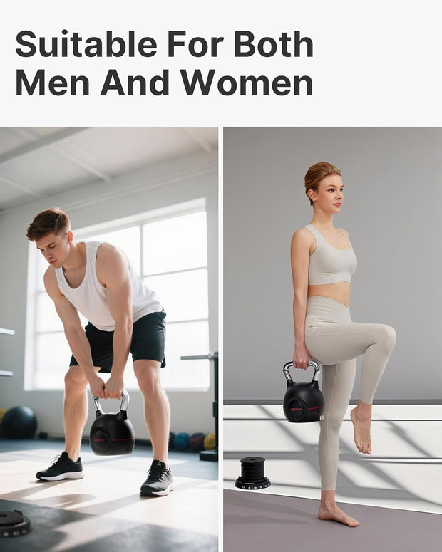 YOTTOY Adjustable Kettlebell,3.5-22.5LB Kettlebells Adjustable Set,Strength Training Kettlebells for Home Gym