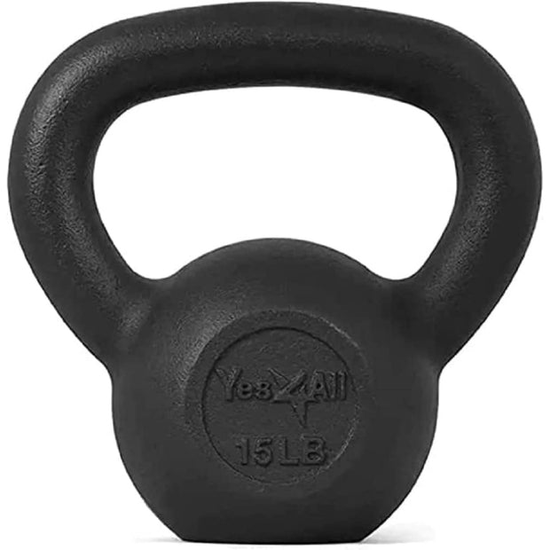 Yes4All 5-80 lbs Cast Iron Kettlebell for Dumbbell Weights Exercises, Gym, Full Body Home Workout Equipment, Push up, Grip and Strength Training