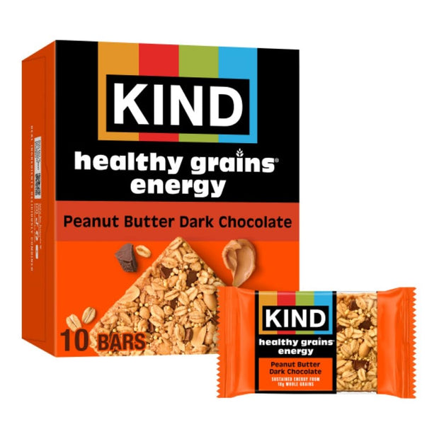 KIND Healthy Grains Energy Bars, Mixed Berry, 19g Whole Grains, Made with Super Grains, Gluten Free Snacks, 10 Ct Value Pack, 14.1oz