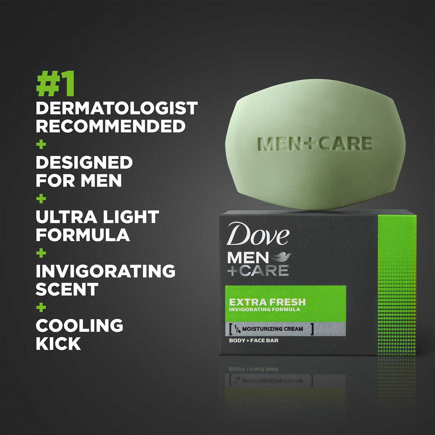 Dove Soap Bar for Men, Men+Care Extra Fresh Scent (4 Boxes/24 Bars) – Hydrating 3-in-1 Body, Hand, and Face Cleanser, 22.5 Oz Ea