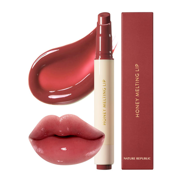 Nature Republic HONEY MELTING LIP PLUMPING (11 PINK) SOFT LIP STICK Tint & Plump Hydrating Gloss, Moisturizing balms, Volumizing formula & Sheer tint, Glowy Finish, korean make up