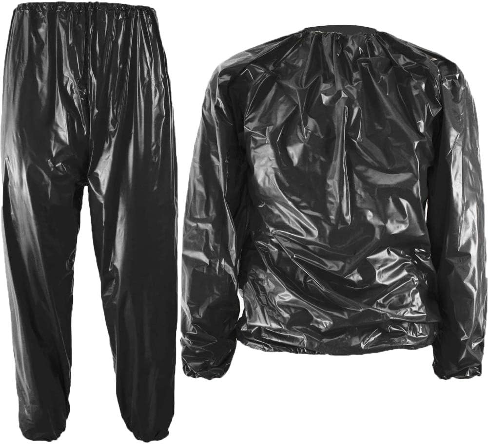 Heavy Duty Sauna Suit Men Women Weight Loss Exercise Slimming Gym Fitness Workout Anti-Rip Sweat Suit