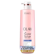 Olay Super Serum Body Wash for Extra Dry Skin, 24hr Long Lasting Hydration, 5+ Ingredient Serum Complex for Bright Even Firm Luminous Skin, 18.5 fl oz