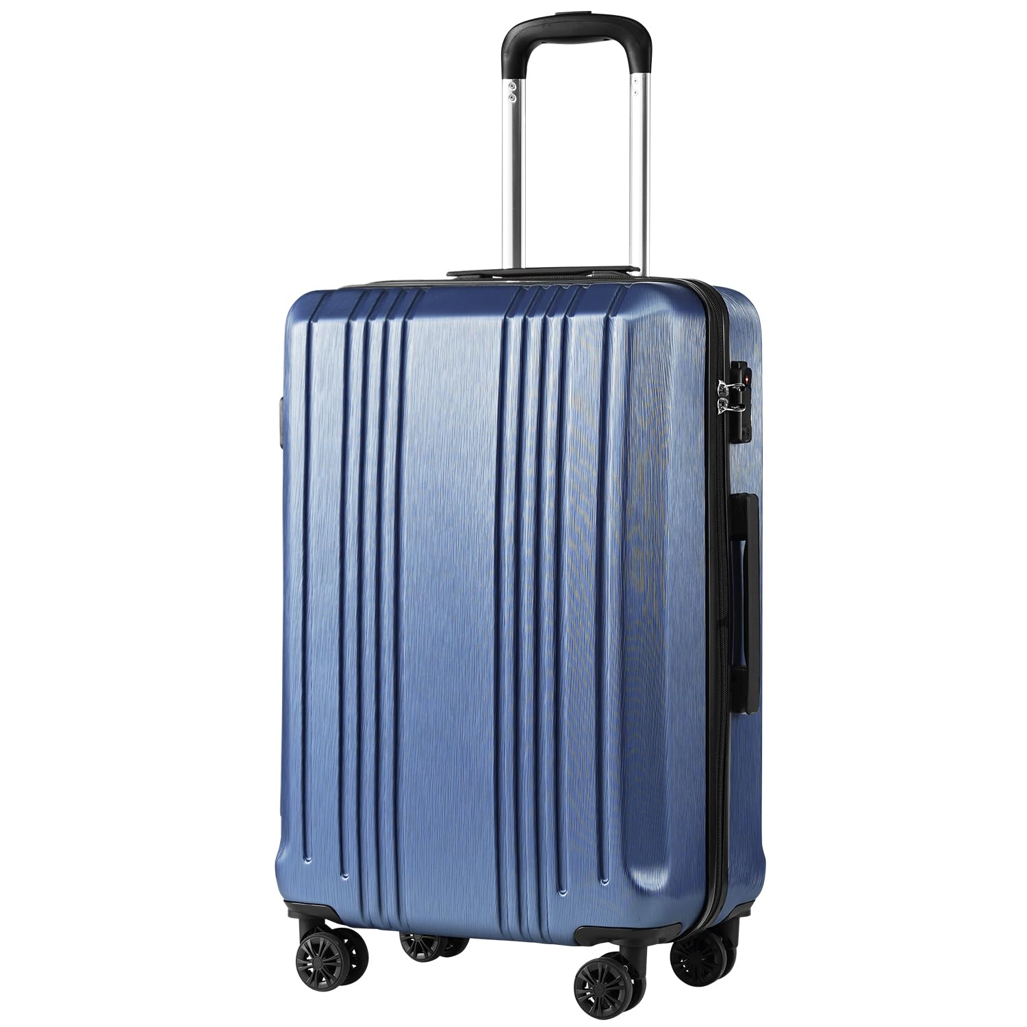 Coolife Luggage Expandable Suitcase PC+ABS 3 Piece Set with TSA Lock Spinner 20in24in28in