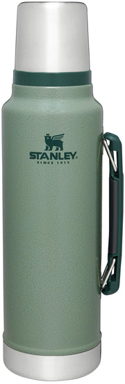Stanley Classic Legendary Vacuum Bottle 2.0 qt | Wide Mouth with Leakproof Cup Lid | Keep Drinks Hot or Cold | Packable for Travel | Insulated Stainless Steel Thermos | BPA-Free | Hammertone Green