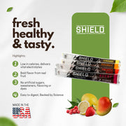 SHIELD Electrolyte Healthy Freeze Pops (3fl.oz) Variety of Natural Flavors from Real Fruit, Clear No Dyes No Artificial Sweeteners, Great Tasting Electrolyte Hydration (36 count)