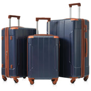 Merax Luggage Sets 3-Piece Hardshell with Spinner Wheels Lightweight Suitcase with Corner Guards (Green, 20/24/28)