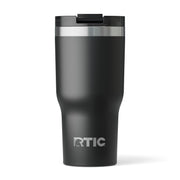 RTIC 30oz Essential Tumbler with Lid, Insulated, Stainless Steel, Metal, Double Wall Vacuum-Insulation, Ceramic Lined, Travel Cup for Iced Coffee, Tea, Hot and Cold Drink, Graphite