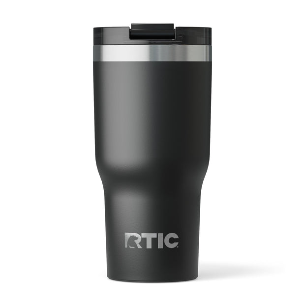 RTIC 30oz Essential Tumbler with Lid, Insulated, Stainless Steel, Metal, Double Wall Vacuum-Insulation, Ceramic Lined, Travel Cup for Iced Coffee, Tea, Hot and Cold Drink, Graphite