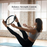 Pilates Ring Set - Essentials Kit with Magic Circle Pilates Ring, 3 Resistance Bands, Stretching Strap, Mini Exercise Ball, Exercise Guide, Fitness Essentials Starter Kit for Home Workout