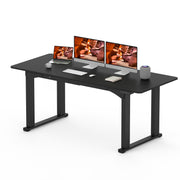 4 Legs Standing Desk, Large 79x31 Inches Electric Adjustable Height Desk with Splice Board, Stand Up Desk Home Office Computer Workstation, Black