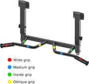 SELEWARE Heavy Duty Welded Pull Up Bar, Versatile Doorway Wall Mount, Joist Mounted, and Ceiling Mounted Chin Up Bars, Thick Metal Sturdy Construction for Full Body Workouts Support 500 lbs