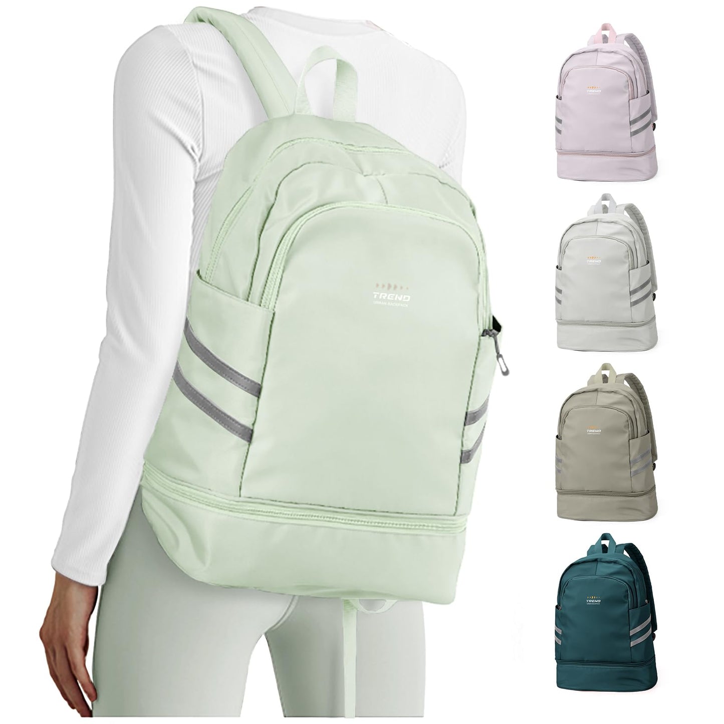 coofay Gym Backpack For Women Waterproof Backpack With Shoe Compartment Lightweight Travel Backpack Sports Backpacks Small Gym Bag