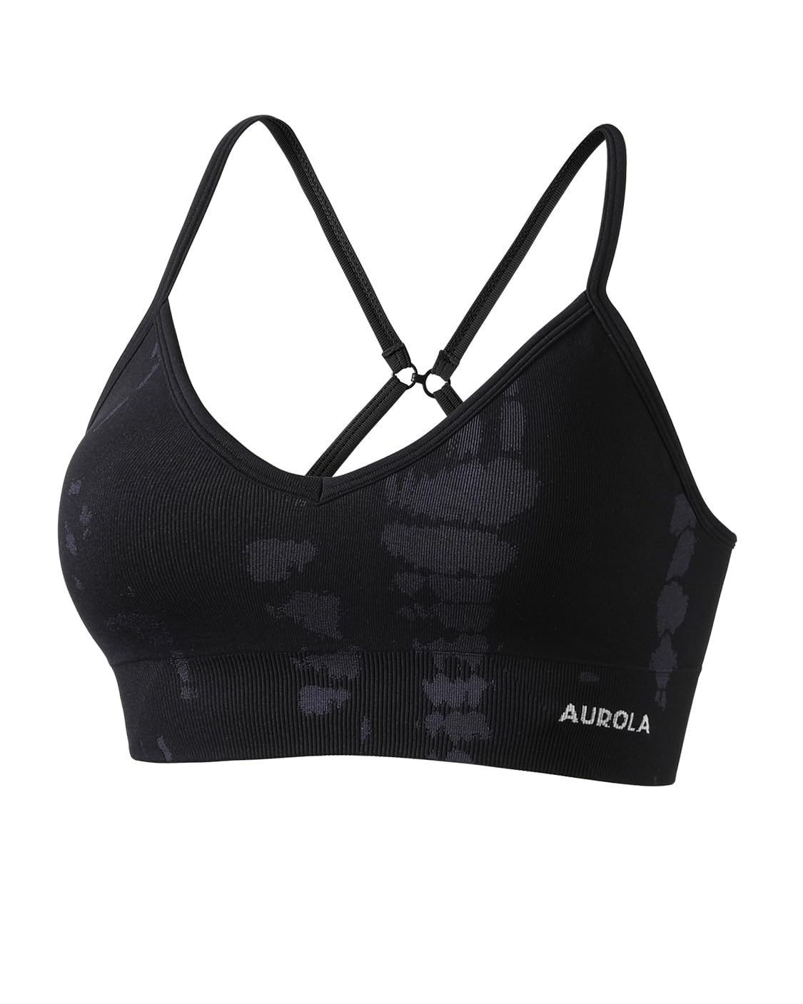 AUROLA Serpent Seamless Sports Bras for Women,Backless Padded Strappy Workout Gym Yoga Crop Tops