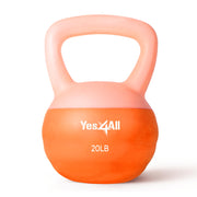 Yes4All Soft Kettlebell, PVC Kettlebells Exercise Weights & Color-Coded Strength Training Kettlebells with 4 Options (5,10,15,20lb), Gentle Hand Weights for Women at Home