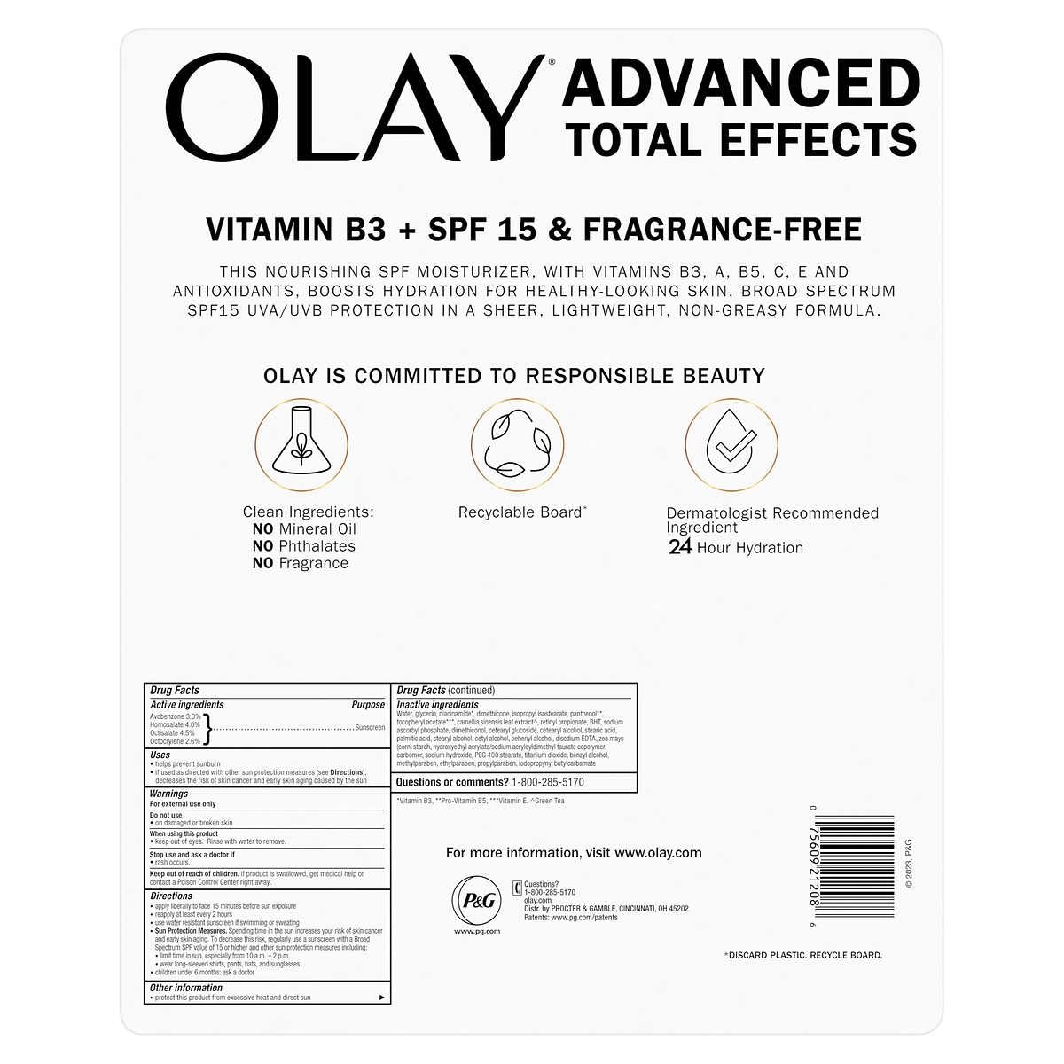 Olay Advanced Total Effects SPF15 Moisturizer, 3.4 fl oz