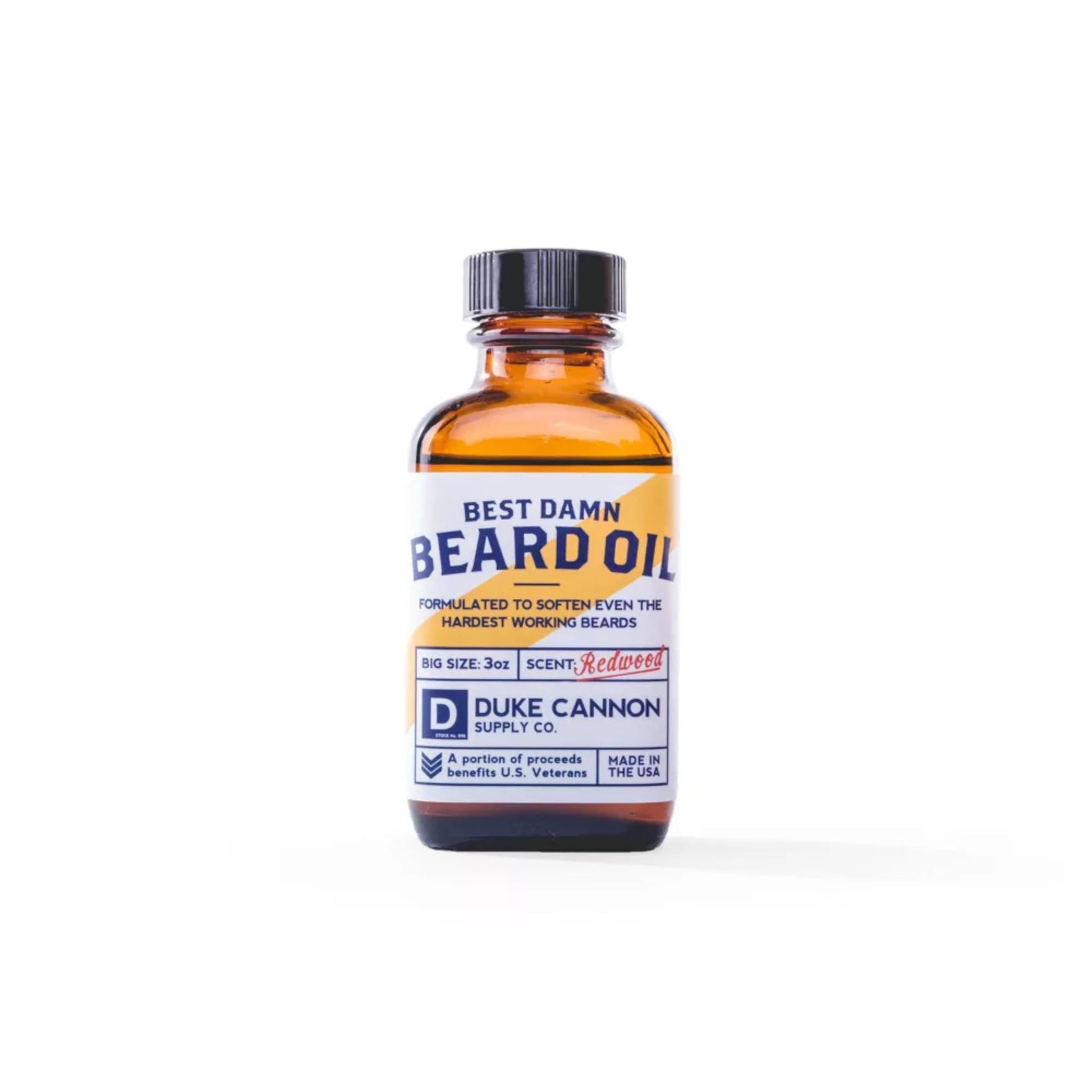 Duke Cannon Great American Beard Oil with Budweiser - Natural Conditioning with Apricot Kernel Oils, Warm Cedarwood Scent, 3 oz.