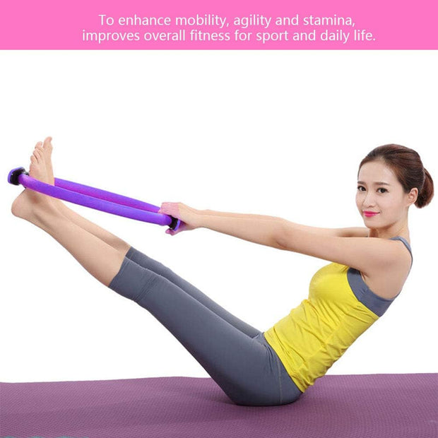 ZJchao Yoga Pilates Ring Circle for Thighs Legs Fitness Strengthen Core Back Improve Muscle Mobility Lightweight Portable Green Pink Black 15 in Diameter (Violet)
