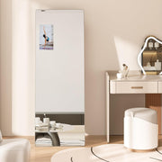 Smart Home Gym Mirror 65"x23.6", Trainer Workout Mirror with 14" Screen Display, Support Phone Casting Function, Follow Tiktok Videos to Do yoga,Dancing, Exercise Fitness(Portrait Screen for TikTok)