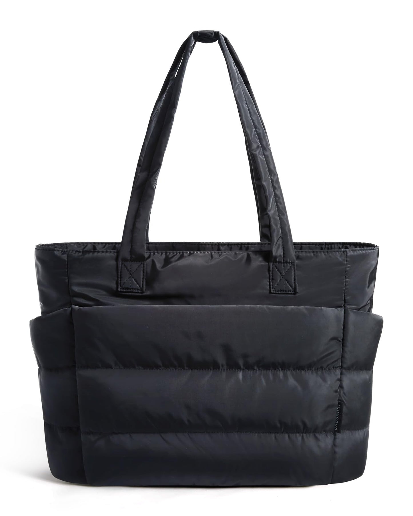 BAGSMART Tote Bag for Women, Lightweight Puffy Tote Bag with Compartments Quilted Shoulder Bag Handbag for Travel, Work, Gym