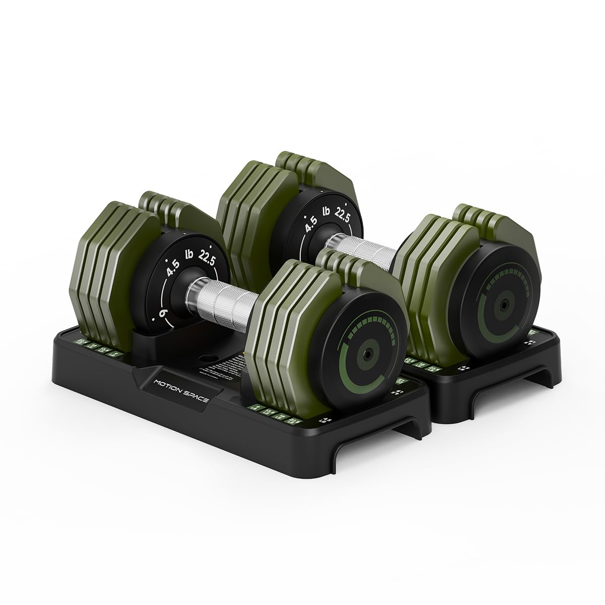 Adjustable Dumbbells Set 22.5LB Pair, 5 Weights Option Dumbbells Set with Comfort Non-slip Metal Handle, Compact Weight Set For Home Gym Suit both Men and Women