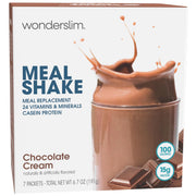 WonderSlim Meal Replacement Shake, Chocolate Cream, 15g Protein, 24 Vitamins & Minerals, Gluten Free (7ct)