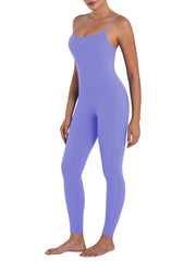 Sunzel Workout Jumpsuits for Women Adjustable Spaghetti Strap Leggings Bodysuit Square Neck Sleeveless One Piece Yoga Unitard