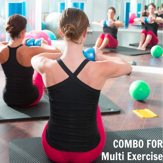 Yes4All Weighted Toning Balls for Exercise, Soft Medicine Balls for Exercise, Pilates, Yoga, Balance, Flexibility, 2-10lbs