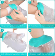 Waterproof Leg Cast Cover for Showering, Reusable Shower Sleeve for Lower Leg After Surgery, Watertight Non-Slip Adult Fracture Protector Bag, Water Proof Medical Covers for Calf/Ankle/Wound/Bandages