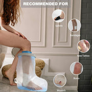 Non-Slip Waterproof Leg Cast Cover for Shower Adult, Cast Protector for Shower Leg Adult, Leg Cast Bag for Shower Foot Cover for Shower After Surgery Reusable(24.8 in. Long)