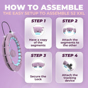 Swiss Activa+ Smart Hula Hoop - Infinity Hoop for Adults - Won't Fall Off - Weight Loss Exercise Equipment