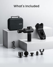 RENPHO Massage Gun Deep Tissue with Heat and Cold Head, Handheld Muscle Massager Therapy with Carry Case, Percussion Body Masajeador for Men Women Athletes Back Upgrade, Active Thermacool