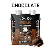 Jocko-Fuel Protein Shake, 2 Box with 4 Bottle - Ready to Drink, Grass-Fed Whey, No Artificial Sweeteners, Keto-Friendly, Low-Carb, High-Protein, Meal Replacement, Recovery, Fitness (11 Fl Oz, Chocolate)