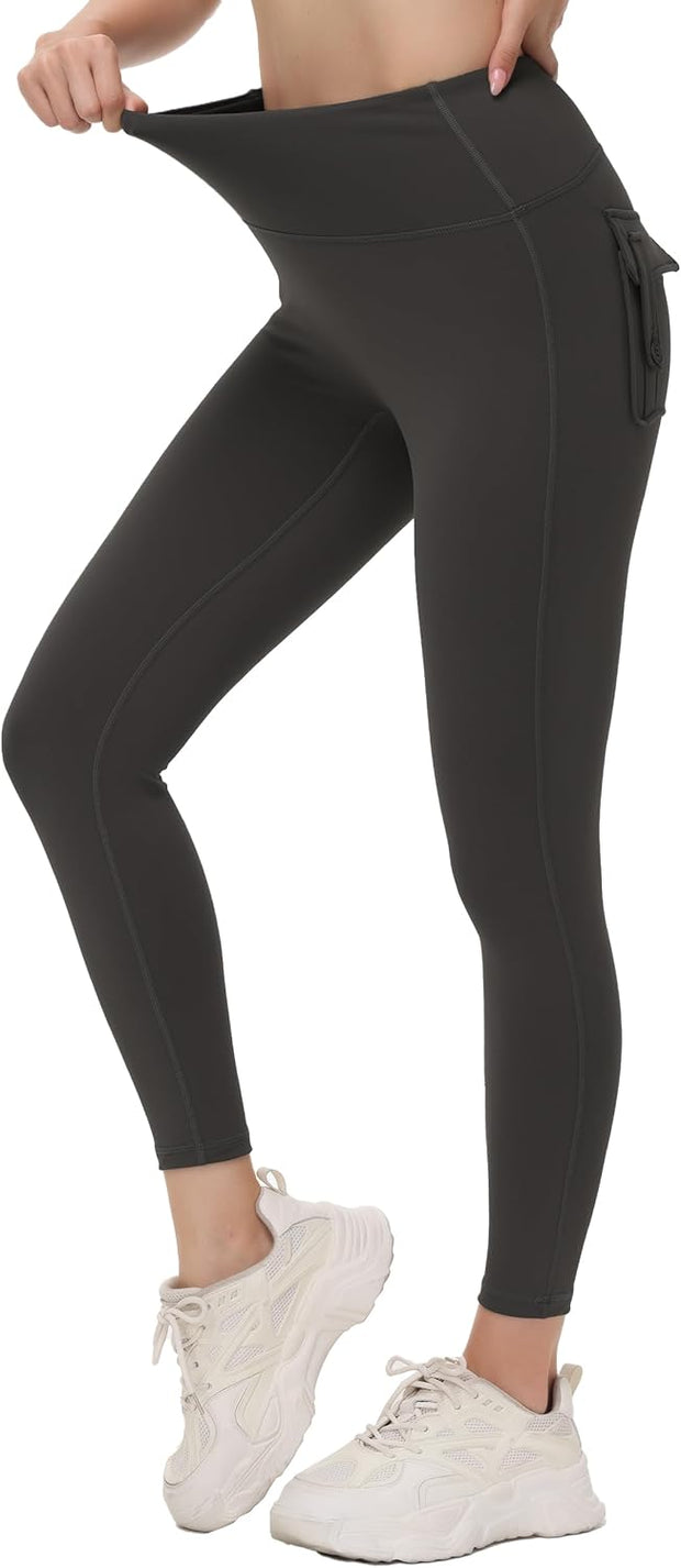 Womens Cargo Leggings with Pockets Scrunch Workout Butt Lifting Leggings Tummy Control Yoga Pants