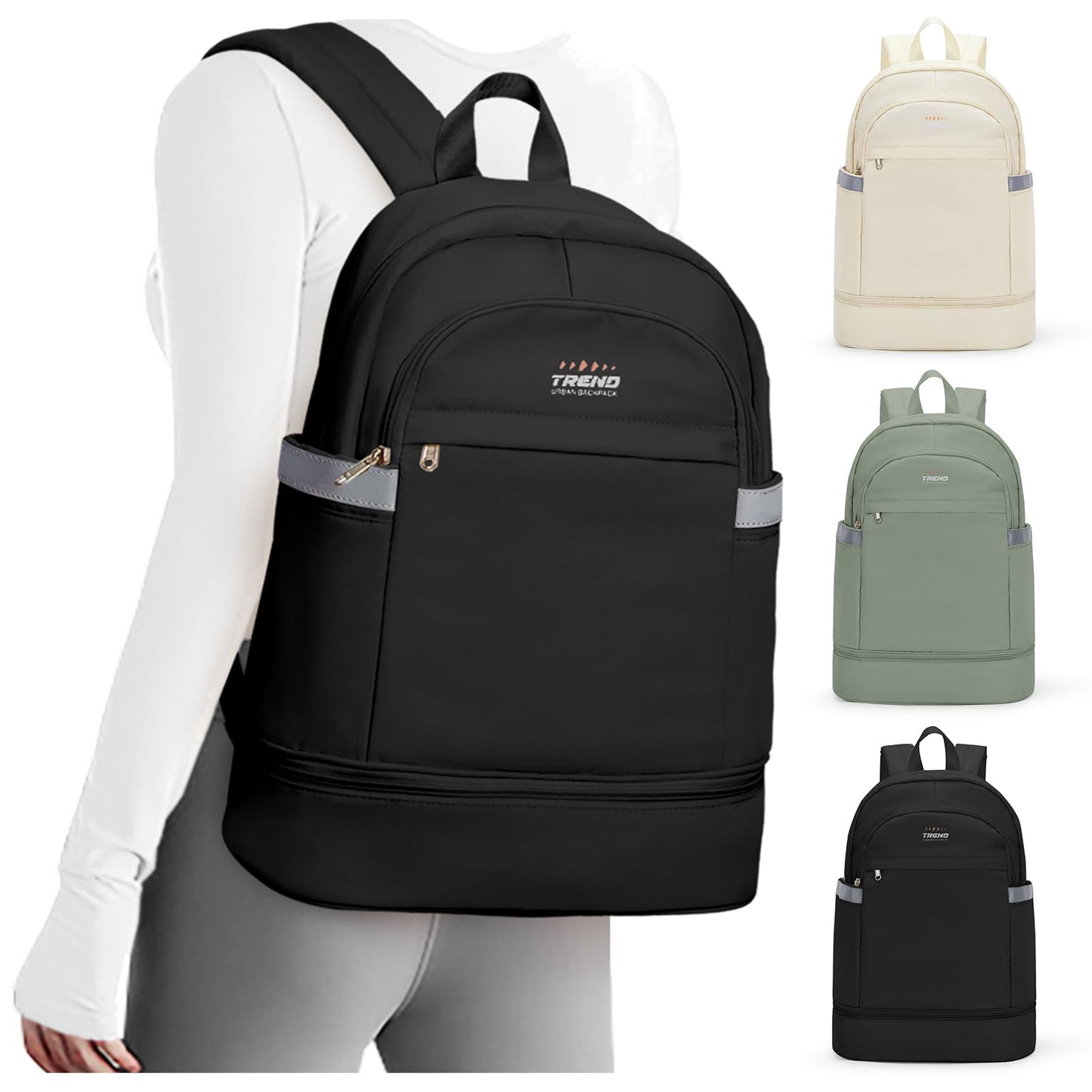 coofay Gym Backpack For Women Waterproof Backpack With Shoe Compartment Lightweight Travel Backpack Sports Backpacks Small Gym Bag